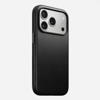 NOMAD Modern Leather Case, skirtas iPhone 17 Pro, MagSafe, juodas