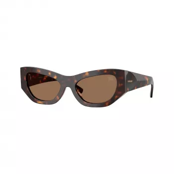 Burberry BE4450U300273 moteriški kvadratiniai akiniai nuo saulės, tamsiai havana rėmelis, rudi gradientiniai lęšiai, 54-19-140 mm