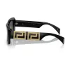 Versace VE4444UGB187 moteriški katės akies formos akiniai nuo saulės, juodas rėmelis, pilkos gradientinės lęšiai, 54 mm