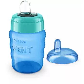 Philips AVENT Easy Sip mokymosi puodelis, 9 mėn.+, 260 ml, silikoninis snapelis, mėlynas