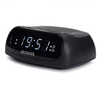 AIWA CR-09J FM radijo laikrodis su dviem žadintuvais, LED ekranu, juodas