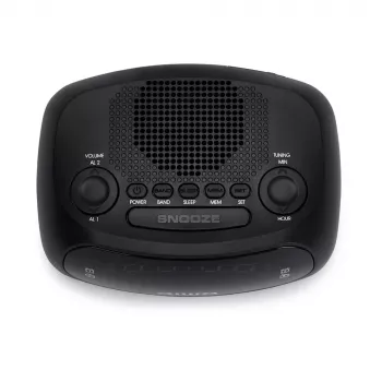 AIWA CR-09J FM radijo laikrodis su dviem žadintuvais, LED ekranu, juodas