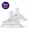 Philips Avent Natural Response buteliuko žindukai, greitas srautas, 3 mėn.+, 2 vnt., silikonas, permatomi