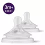 Philips Avent Natural Response buteliuko žindukai, greitas srautas, 3 mėn.+, 2 vnt., silikonas, permatomi