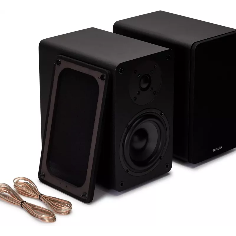 AIWA Hi-Fi 2.0 aktyviosios lentyninės kolonės 2x70W RMS, juodos