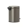 Brabantia NewIcon 5 litrų pedalų šiukšliadėžė, Platinum