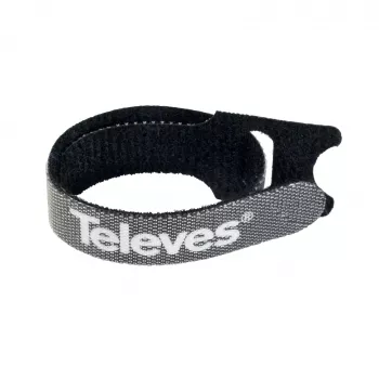 Televes KBL kibiosios juostos kabelių rišimui, 10 vnt. paketas, juodos, 15 mm x 250 mm 200102