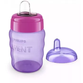 Philips AVENT Easy Sip mokymosi puodelis 9m+ 260ml silikoniniu snapeliu, rožinis