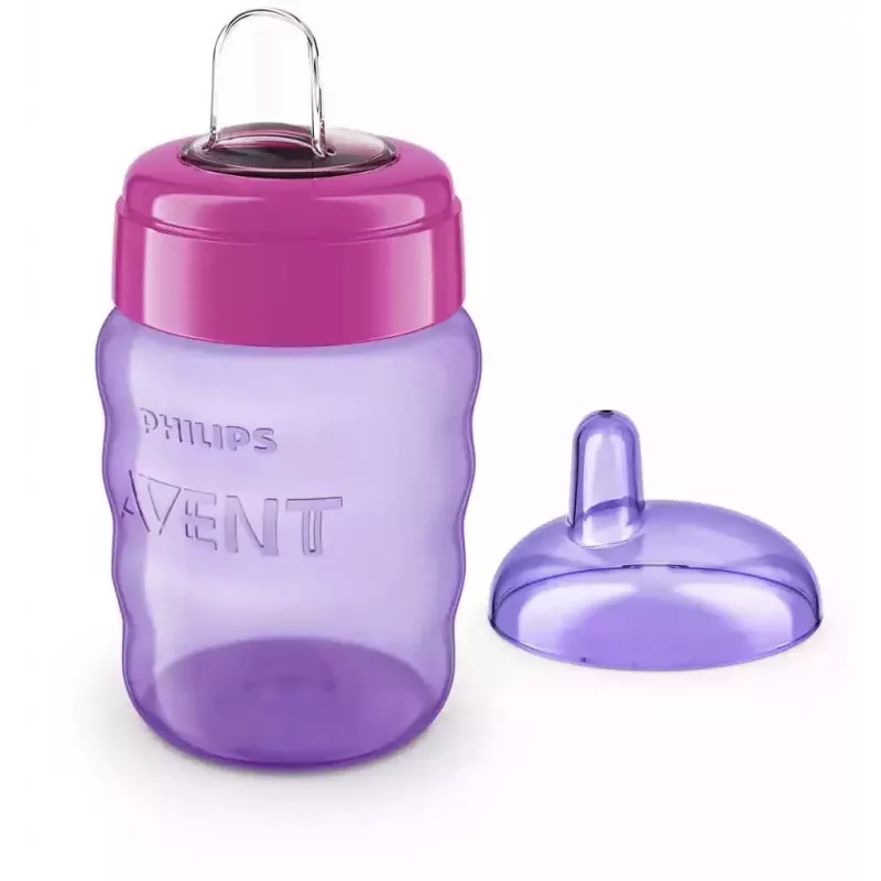 Philips AVENT Easy Sip mokymosi puodelis 9m+ 260ml silikoniniu snapeliu, rožinis