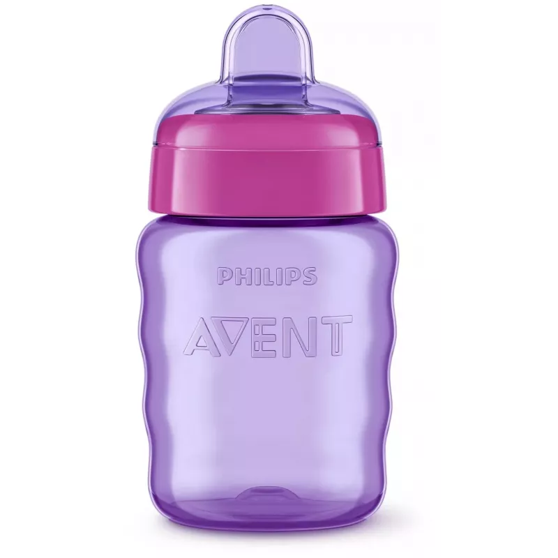 Philips AVENT Easy Sip mokymosi puodelis 9m+ 260ml silikoniniu snapeliu, rožinis