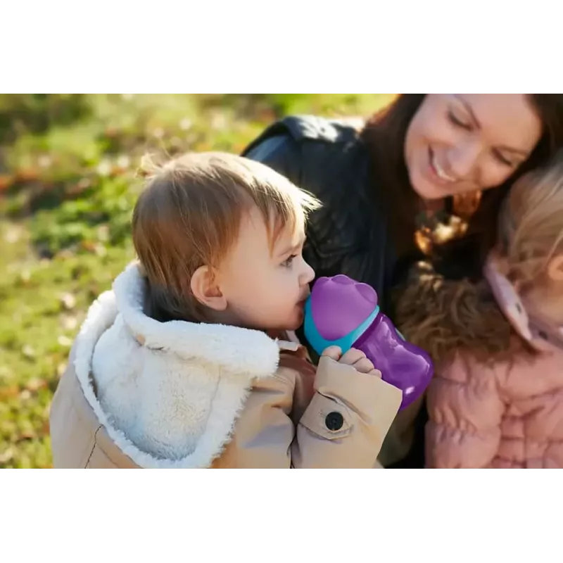 Philips Avent lankstaus šiaudelio puodelis 200 ml, 9 mėn.+, violetinis