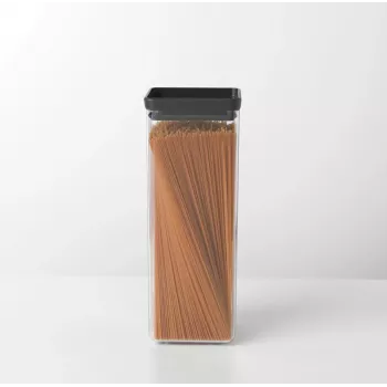 Brabantia kvadratinė maisto laikymo talpa 2,5L tamsiai pilka