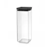 Brabantia kvadratinė maisto laikymo talpa 2,5L tamsiai pilka
