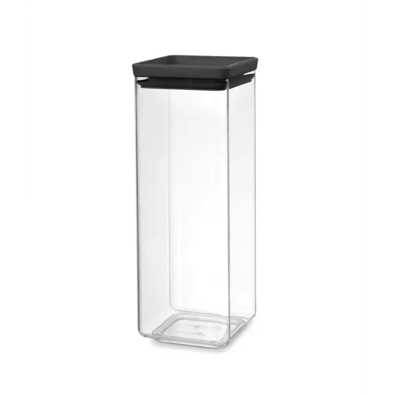 Brabantia kvadratinė maisto laikymo talpa 2,5L tamsiai pilka