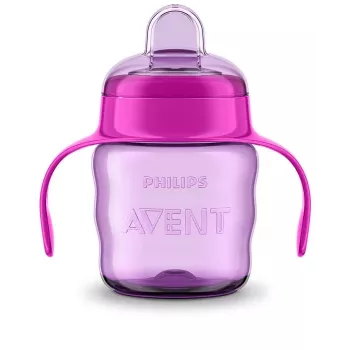 Philips AVENT Easy Sip mokymosi puodelis su rankenėlėmis, 6 mėn.+, 200 ml, silikoninis snapelis, rožinis