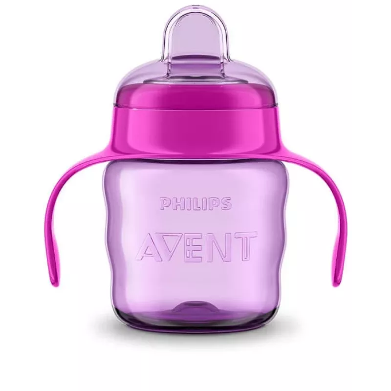 Philips AVENT Easy Sip mokymosi puodelis su rankenėlėmis, 6 mėn.+, 200 ml, silikoninis snapelis, rožinis