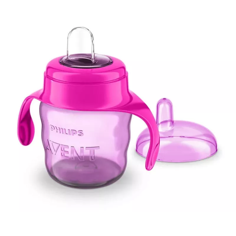 Philips AVENT Easy Sip mokymosi puodelis su rankenėlėmis, 6 mėn.+, 200 ml, silikoninis snapelis, rožinis