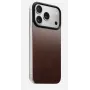 NOMAD Magnetic Leather Back, skirta iPhone 17 Pro, suderinama su MagSafe, Horween odos, Rustic Brown