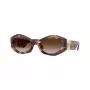 Versace VE4466U vyriški kvadratiniai acetatiniai akiniai nuo saulės, juodas rėmelis, pilki lęšiai, 54mm VE4466U54613B