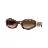 Versace VE4466U vyriški kvadratiniai acetatiniai akiniai nuo saulės, juodas rėmelis, pilki lęšiai, 54mm VE4466U54613B