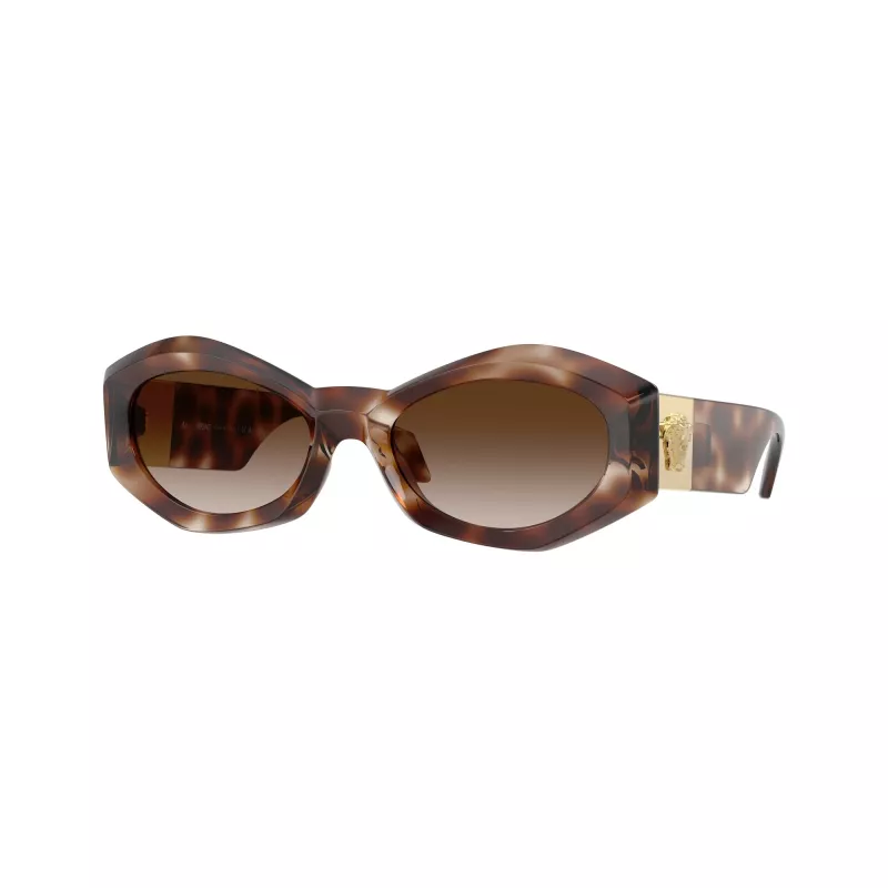 Versace VE4466U vyriški kvadratiniai acetatiniai akiniai nuo saulės, juodas rėmelis, pilki lęšiai, 54mm VE4466U54613B