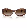 Versace VE4466U vyriški kvadratiniai acetatiniai akiniai nuo saulės, juodas rėmelis, pilki lęšiai, 54mm VE4466U54613B