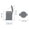 Brabantia NewIcon 5L pedal šiukšliadėžė Brilliant Steel