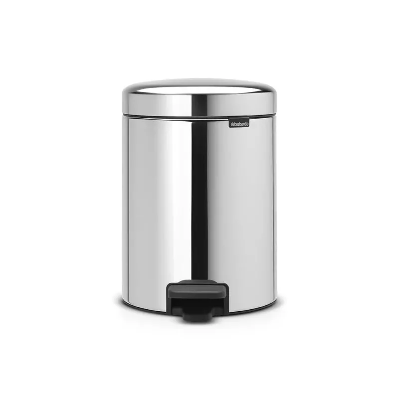 Brabantia NewIcon 5L pedal šiukšliadėžė Brilliant Steel