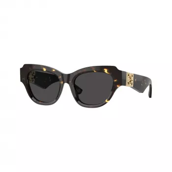 Burberry BE4423-410687 moteriški „Cat Eye“ akiniai nuo saulės, tamsaus Havana rėmelis, rudi gradientiniai lęšiai, 52 mm