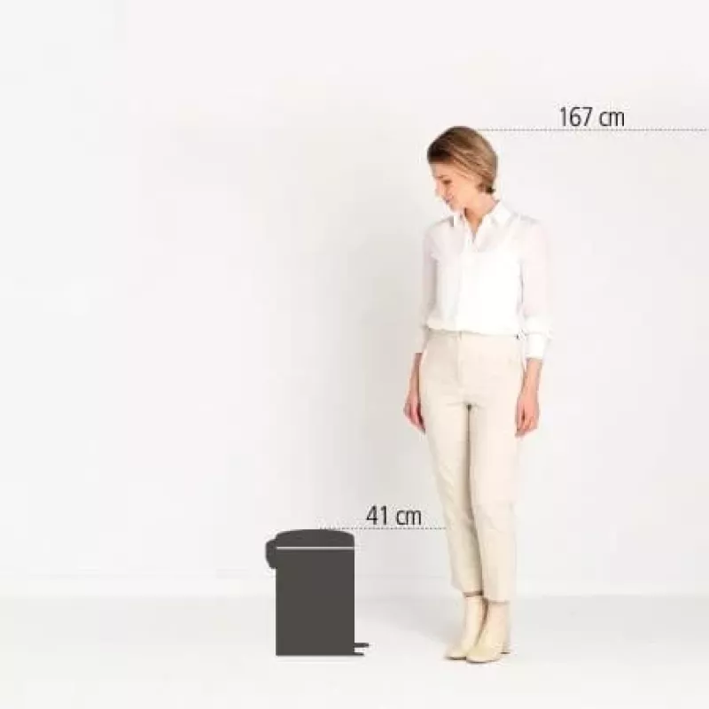 Brabantia NewIcon pedalų šiukšlių dėžė 12L Matt Steel