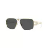 Versace VE2251-147187 vyriški akiniai nuo saulės Pilot, gunmetal rėmeliai, pilki stiklai, 63/12/145 mm