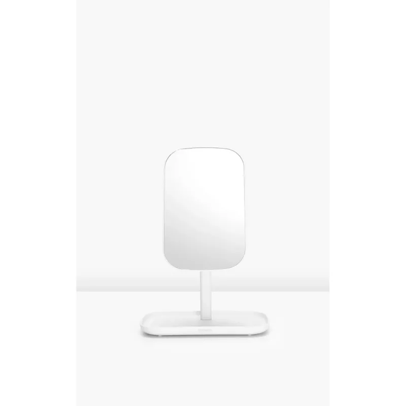 BRABANTIA ReNew sieninis veidrodis su daiktų laikikliu, baltas