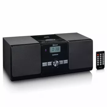 Lenco MC-030BK mikro muzikos sistema su Bluetooth, CD, FM radiju, USB, AUX, juoda