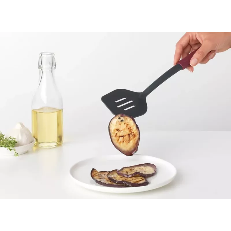Brabantia Profile Line šaukštas su plyšiais, baklažanų raudonumo