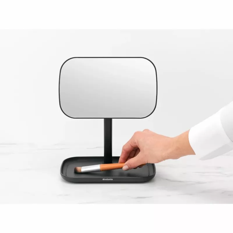 Brabantia ReNew sieninis veidrodis su lentyna, tamsiai pilkas