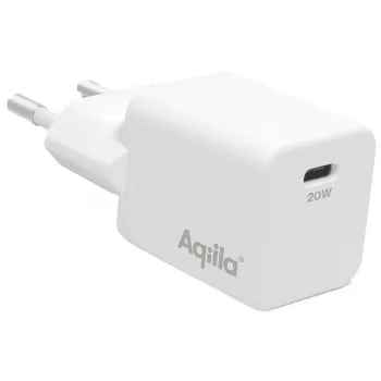 Aqiila Chargebird W1 20W USB-C sieninis įkroviklis, baltas, AQWCW1PBI20W898