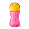 Philips Avent gertuvė su lanksčiu šiaudeliu, 300 ml, 12 mėn.+, rožinė