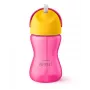 Philips Avent gertuvė su lanksčiu šiaudeliu, 300 ml, 12 mėn.+, rožinė