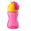 Philips Avent gertuvė su lanksčiu šiaudeliu, 300 ml, 12 mėn.+, rožinė