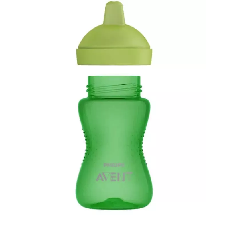 Philips AVENT My Grippy mokomasis puodelis su kietu snapeliu 300ml, 18M+, žalias