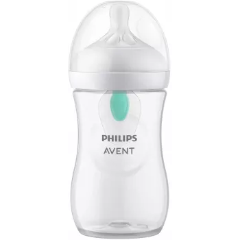 Philips Avent Natural Response priešpilvinis buteliukas su AirFree ventiliacija 260 ml, vidutinio srauto žindukas, 1 mėn.+