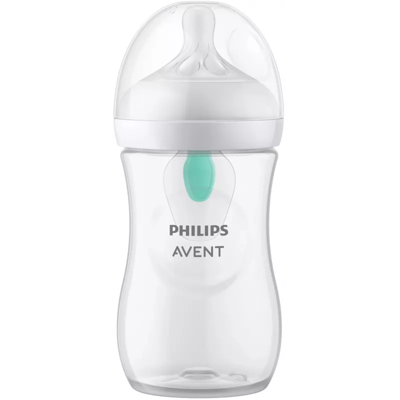 Philips Avent Natural Response priešpilvinis buteliukas su AirFree ventiliacija 260 ml, vidutinio srauto žindukas, 1 mėn.+
