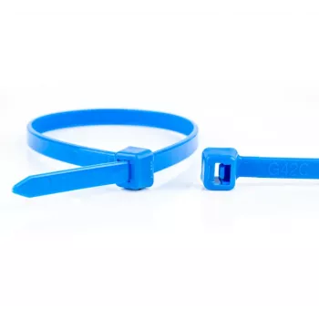 WKK mėlynos surišimo juostelės 100 x 2,5 mm, 100 vienetų, poliamidas 6.6 11032671