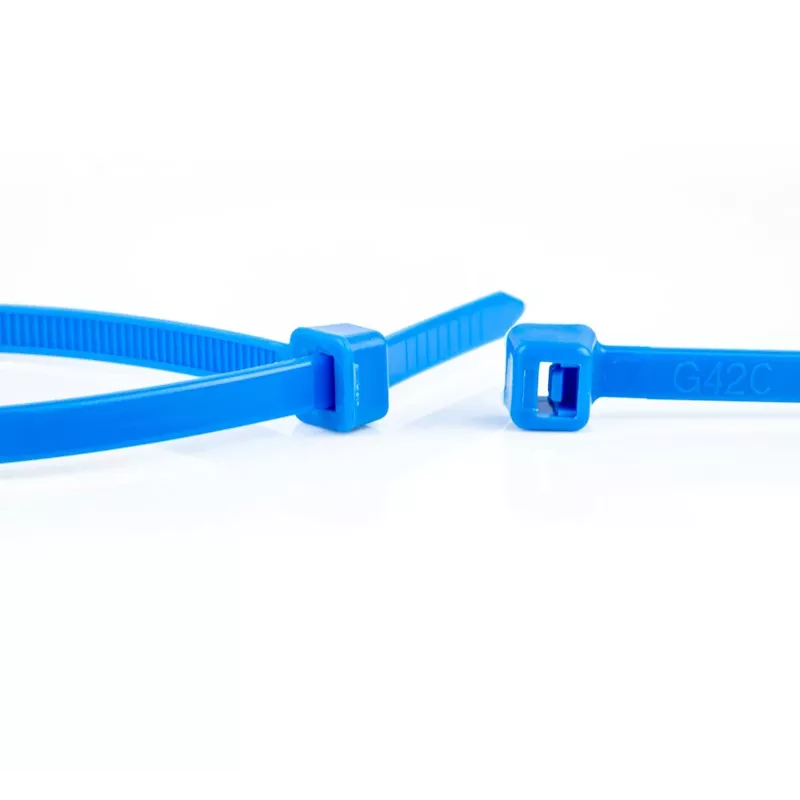 WKK mėlynos surišimo juostelės 100 x 2,5 mm, 100 vienetų, poliamidas 6.6 11032671
