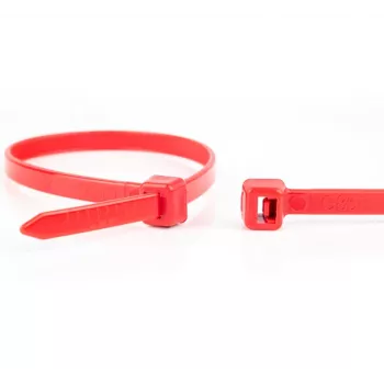 WKK raudoni kabelių raiščiai 200 x 4,8 mm, 100 vnt. 110126271
