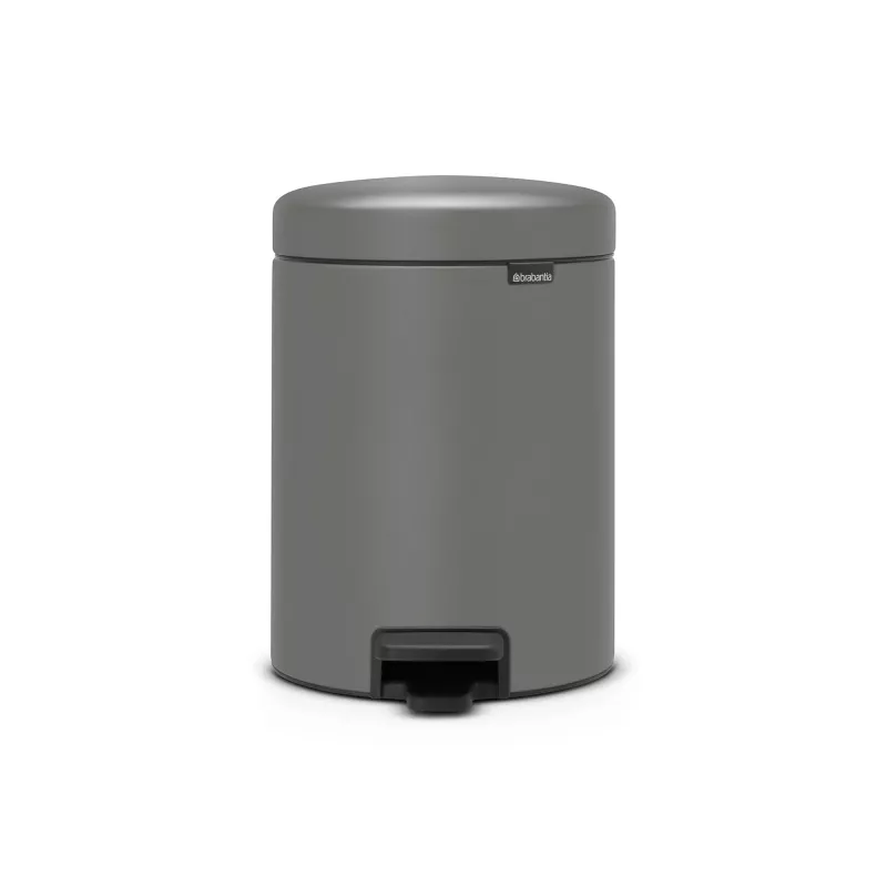 Brabantia NewIcon 5L pedalų šiukšliadėžė, Mineral Concrete Grey