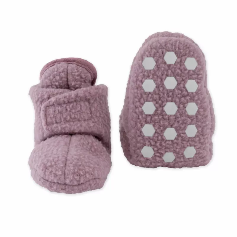 Lodger Slipper Teddy kūdikių šlepetės, rausvos, 6-12 mėn., neslystančiu padu, flisinis audinys