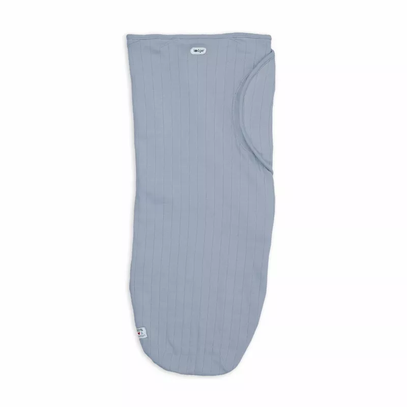 Lodger Bundler Solid Cotton kūdikio vystymo vystyklas, Blue Fogg