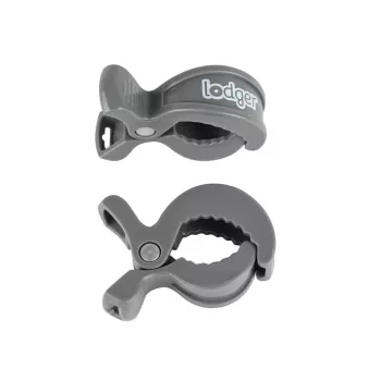 Lodger Clip Swaddler clips tvirtinimui prie vežimėlių ir automobilinių kėdučių (2 vnt.), Carbon