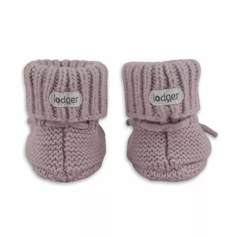 Lodger Slipper Merino vilnos kūdikių šlepetės, rausvos, 6-12 mėn.